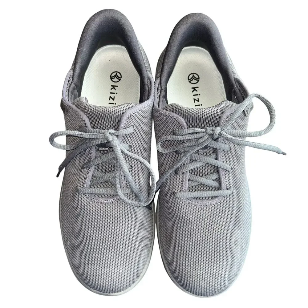 Kizik Madrid Eco Knit Walking Shoes Sneakers Mens Size 12 Gray Slip On Gray